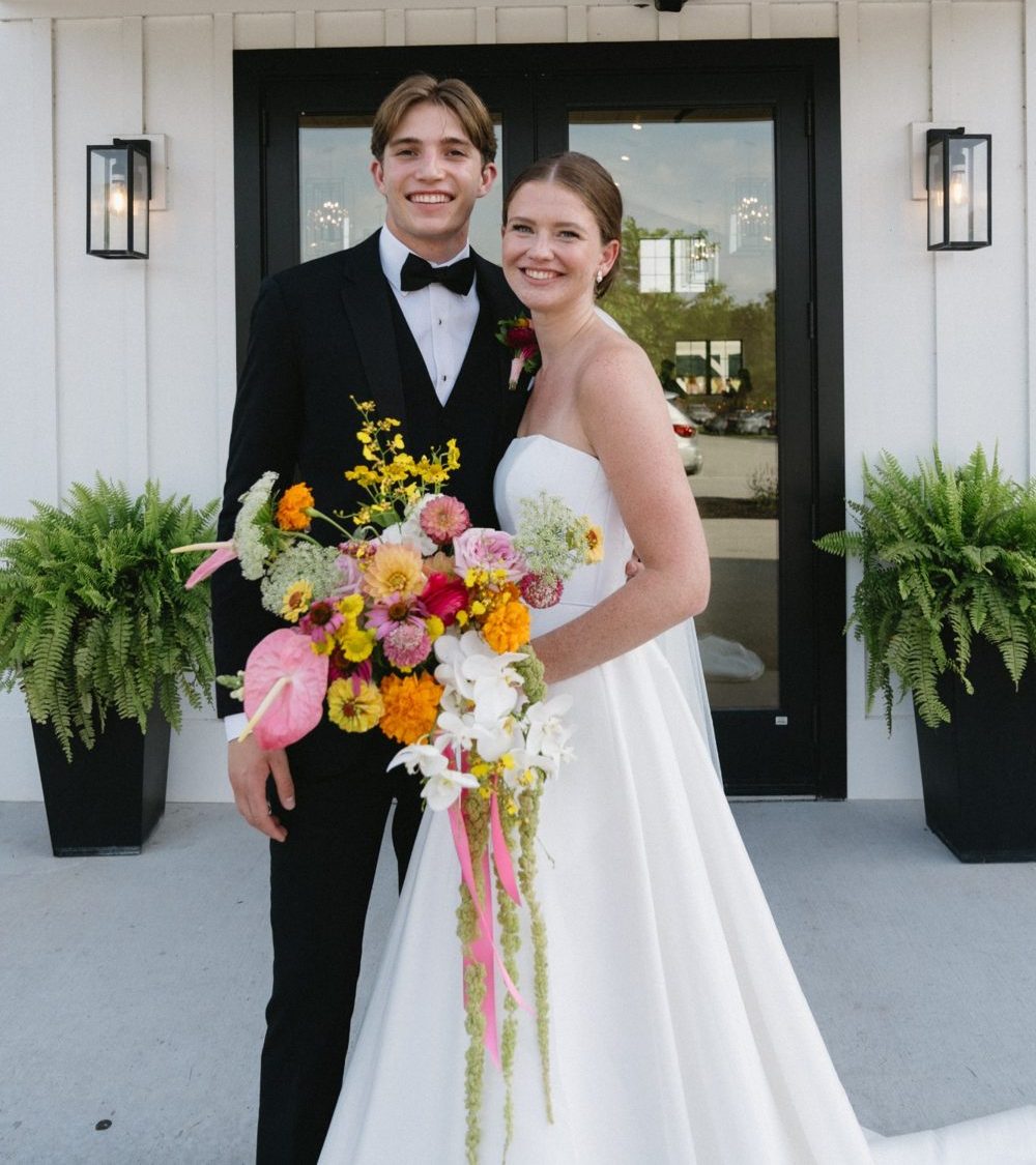 Benjamin and Emma Hart on their wedding day